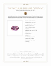 0.60 Ct. Pink Sapphire from Ceylon (Sri Lanka) Scan Report