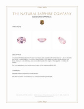 0.59 Ct. Pink Sapphire from Ceylon (Sri Lanka) Appraisal