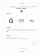 1.16 Ct. Pink Sapphire from Ceylon (Sri Lanka) Appraisal