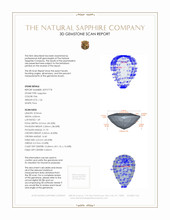 1.26 Ct. Sapphire from Ceylon (Sri Lanka) 3 D Scan Report