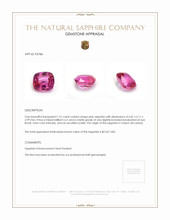 1.51 Ct. Reddish Pink Sapphire from Ceylon (Sri Lanka) Appraisal