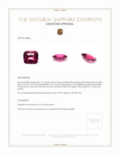1.16 Ct. Reddish Pink Sapphire from Ceylon (Sri Lanka) Appraisal
