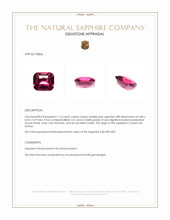 1.16 Ct. Reddish Pink Sapphire from Ceylon (Sri Lanka) Appraisal
