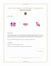 1.66 Ct. Pink Sapphire from Ceylon (Sri Lanka) Appraisal