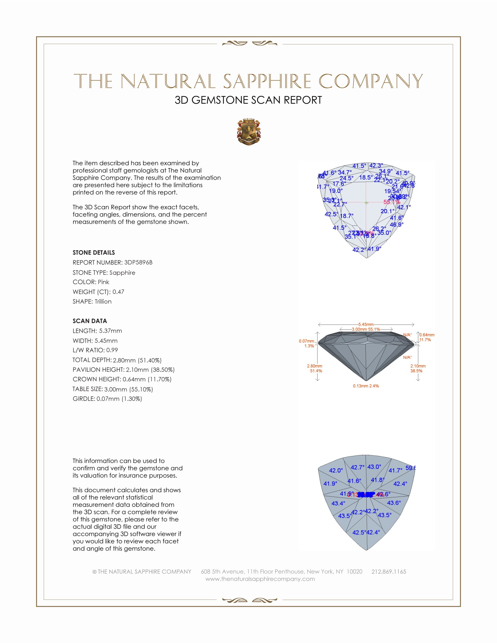 0.47 Ct. Pink Sapphire from Ceylon (Sri Lanka)