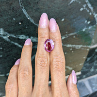 8.05 Ct. Purplish Pink Sapphire from Madagascar Life Style