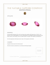 3.03 Ct. Pink Sapphire from Madagascar Appraisal