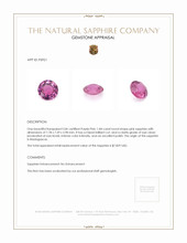 1.84 Ct. Pink Sapphire from Madagascar Appraisal