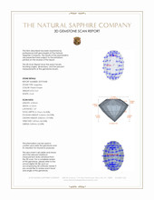 0.61 Ct. Pinkish Purple Sapphire from Ceylon (Sri Lanka) 3 D Scan Report