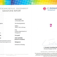 3.05 Ct. Pink Sapphire from Madagascar Scan Report