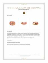 28.85 Ct. Padparadscha Sapphire from Madagascar Appraisal