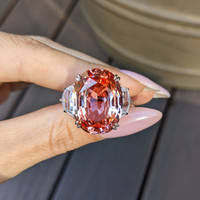 28.85 Ct. Padparadscha Sapphire from Madagascar Life Style