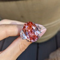 28.85 Ct. Padparadscha Sapphire from Madagascar Life Style