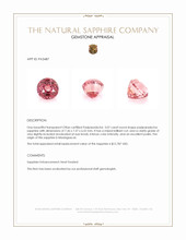 3.07 Ct. Padparadscha Sapphire from Madagascar Appraisal