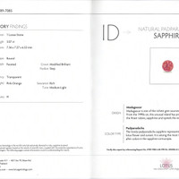 3.07 Ct. Padparadscha Sapphire from Madagascar Scan Report