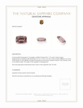 1.25 Ct. Padparadscha Sapphire from Madagascar Appraisal