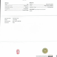 1.72 Ct. Padparadscha Sapphire from Ceylon (Sri Lanka) Scan Report