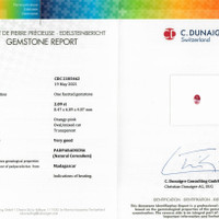 2.09 Ct. Sapphire from Madagascar Scan Report