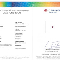 1.20 Ct. Padparadscha Sapphire from Madagascar Scan Report