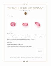 1.13 Ct. Padparadscha Sapphire from Madagascar Appraisal