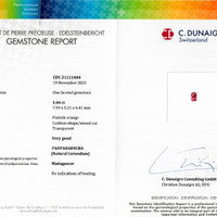 1.66 Ct. Padparadscha Sapphire from Madagascar Scan Report