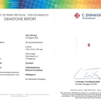 1.12 Ct. Padparadscha Sapphire from Madagascar Scan Report