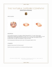 5.19 Ct. Padparadscha Sapphire from Ceylon (Sri Lanka) Appraisal
