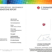 5.19 Ct. Padparadscha Sapphire from Ceylon (Sri Lanka) Scan Report