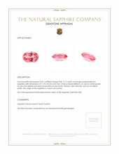 5.15 Ct. Padparadscha Sapphire from Ceylon (Sri Lanka) Appraisal