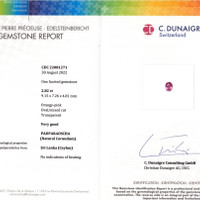 2.82 Ct. Padparadscha Sapphire from Ceylon (Sri Lanka) Scan Report