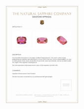 3.36 Ct. Padparadscha Sapphire from Madagascar Appraisal