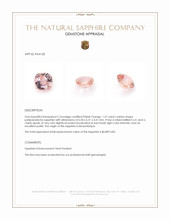 1.57 Ct. Padparadscha Sapphire from Mozambique Appraisal