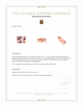 1.14 Ct. Padparadscha Sapphire from Madagascar Appraisal