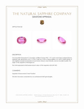 1.97 Ct. Padparadscha Sapphire from Madagascar Appraisal