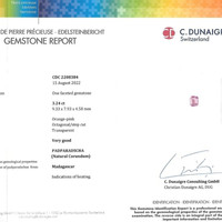 3.24 Ct. Padparadscha Sapphire from Madagascar Scan Report