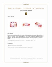 0.97 Ct. Padparadscha Sapphire from Ceylon (Sri Lanka) Appraisal