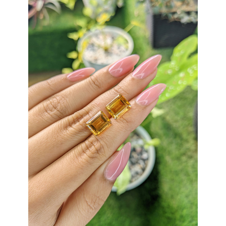 8.48 Ct.Tw. Citrine Pair from Brazil