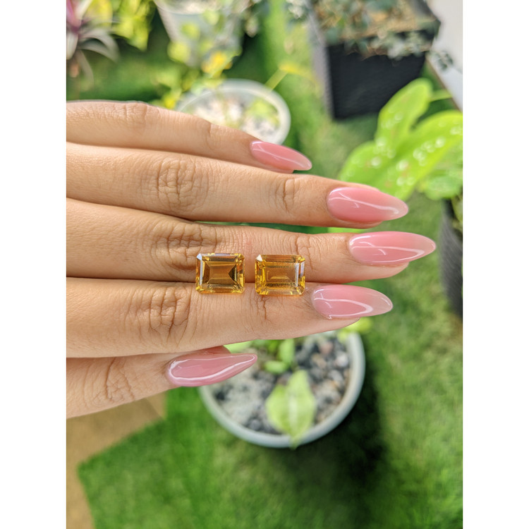 8.48 Ct.Tw. Citrine Pair from Brazil