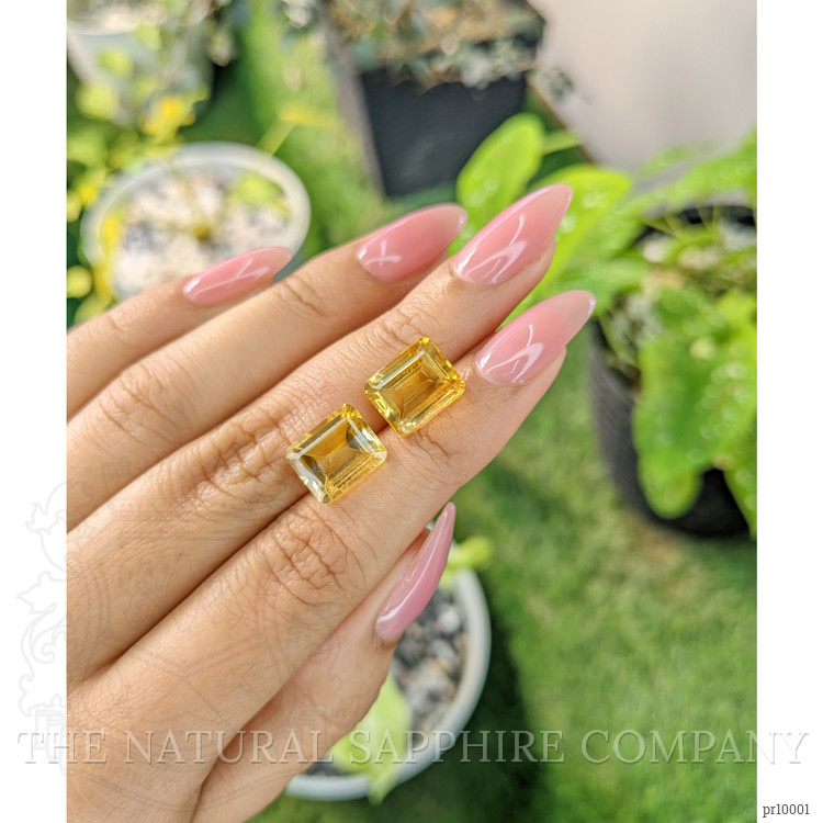 8.78 Ct.Tw. Citrine Pair from Brazil