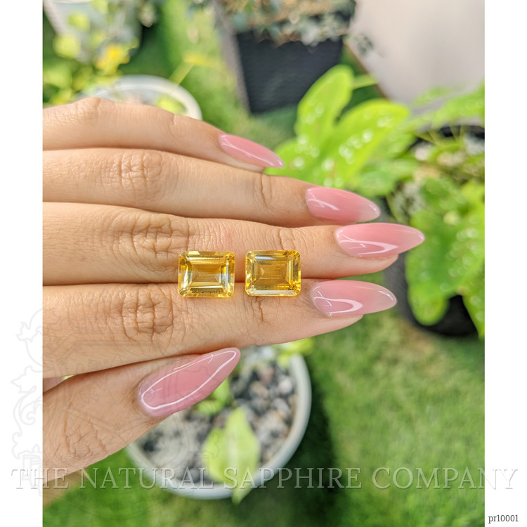 8.78 Ct.Tw. Citrine Pair from Brazil