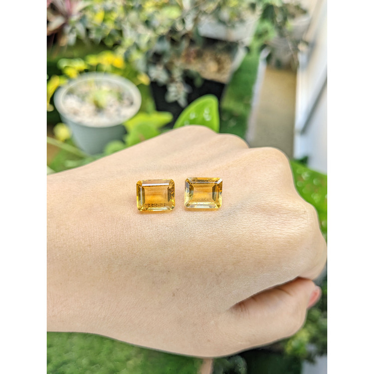 8.78 Ct.Tw. Citrine Pair from Brazil