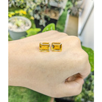9.23 Ct.Tw.Total Carat Weight Citrine Pair from Brazil Life Style
