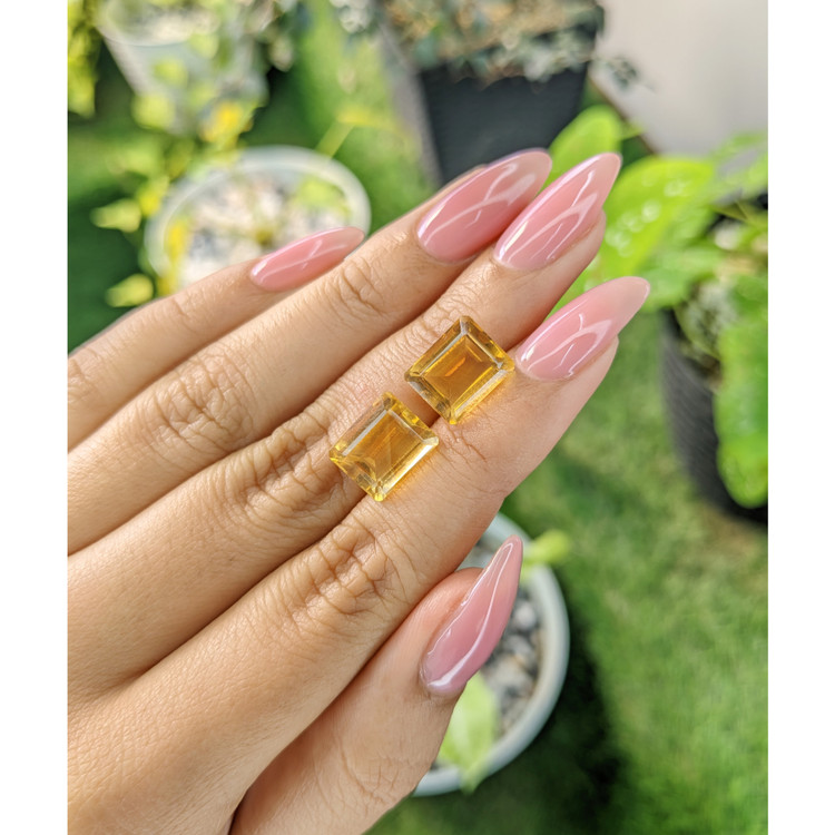 9.23 Ct.Tw. Citrine Pair from Brazil