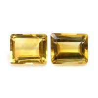 8.05 Ct.Tw.Total Carat Weight Citrine Pair from Brazil Video