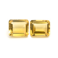 8.26 Ct.Tw.Total Carat Weight Citrine Pair from Brazil Video