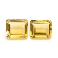 8.26 Ct.Tw.Total Carat Weight Citrine Pair from Brazil Video