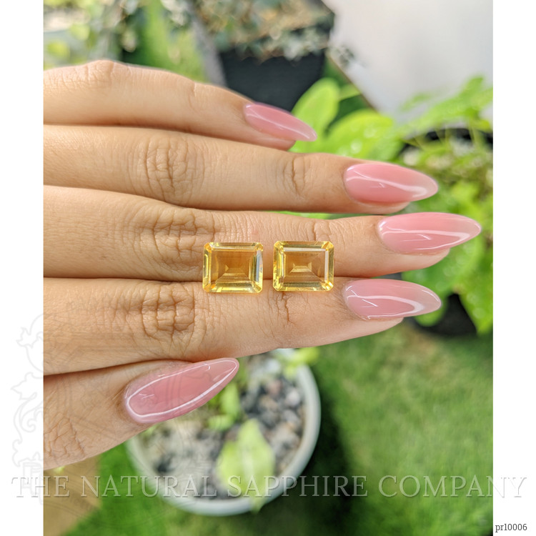 7.49 Ct.Tw. Citrine Pair from Brazil