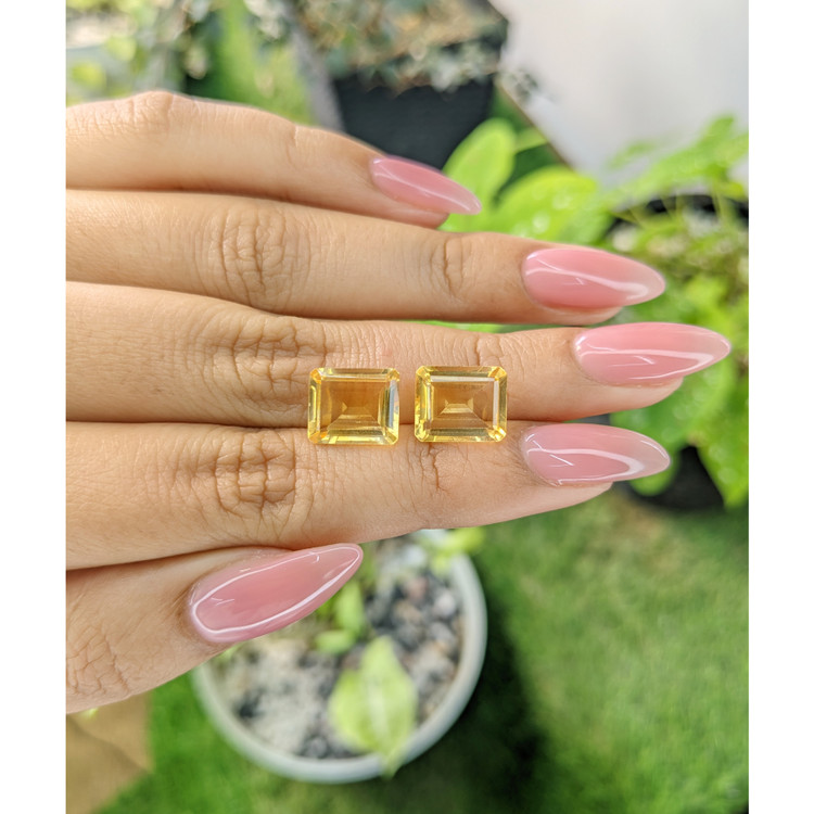 7.49 Ct.Tw. Citrine Pair from Brazil