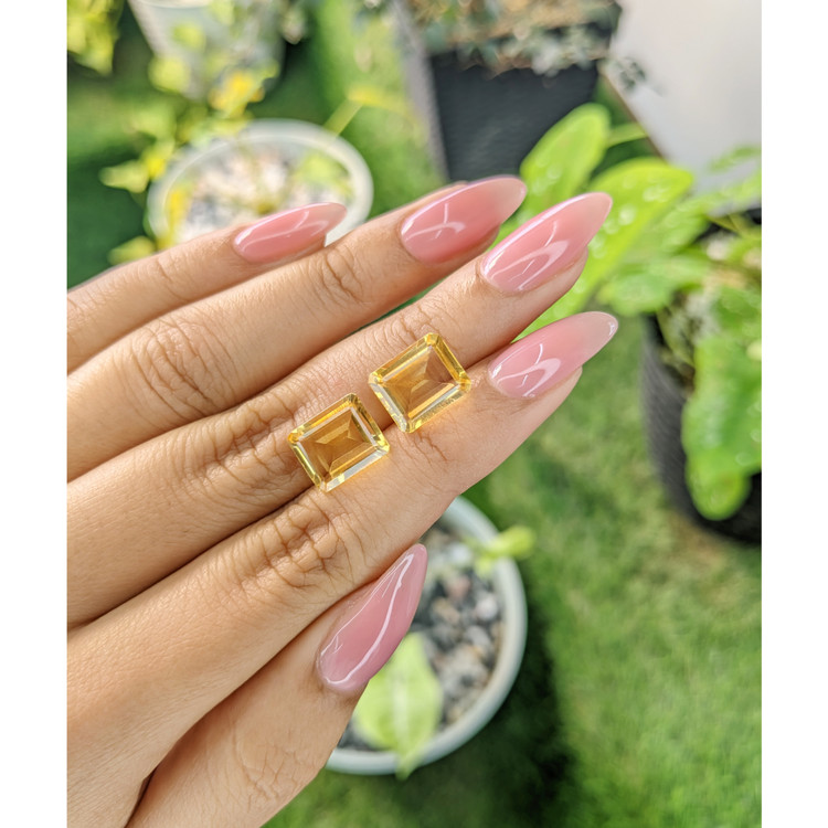 7.49 Ct.Tw. Citrine Pair from Brazil