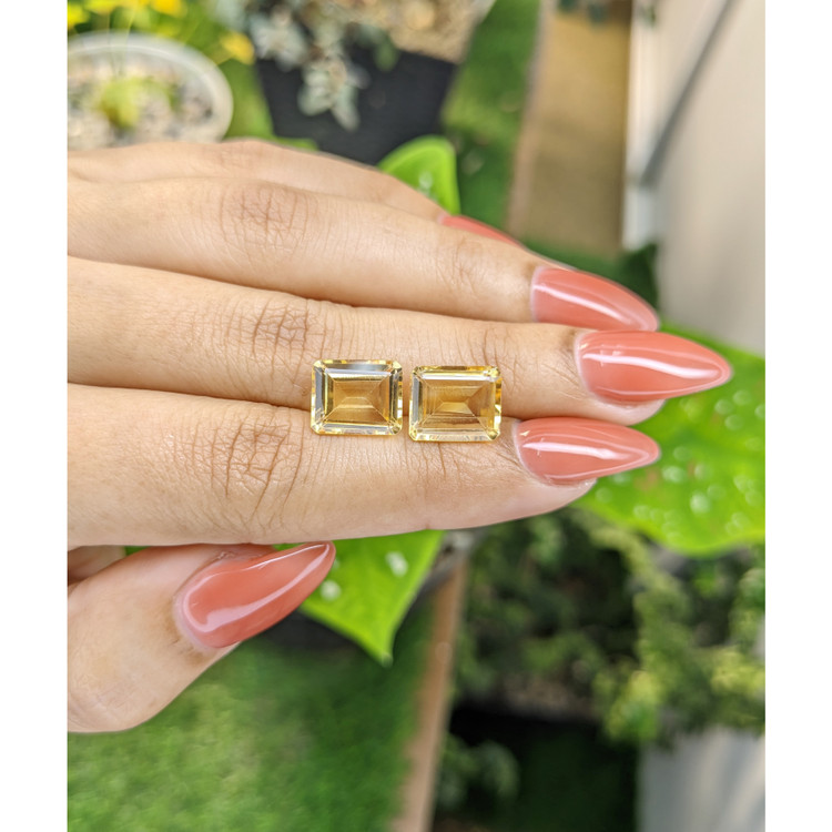 7.74 Ct.Tw. Citrine Pair from Brazil